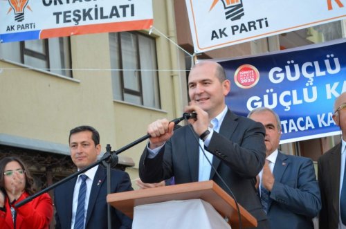 AK PARTİ GENEL BAŞKAN YARDIMCISI SOYLU, ORTACA’DA SEÇİM BÜROSU AÇTI