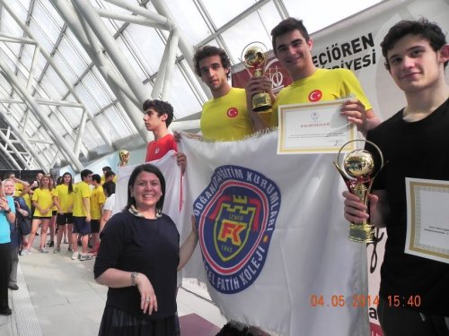 İZMİR ÖZEL FATİH KOLEJİ ERKEK YÜZME TAKIMI TÜRKİYE ŞAMPİYONU OLDU
